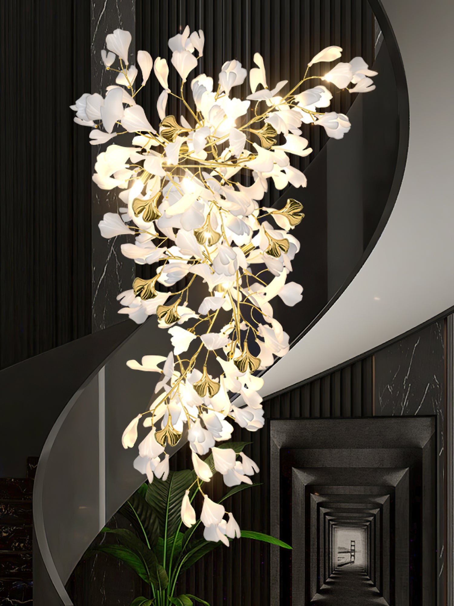 Gingko Drape Chandelier