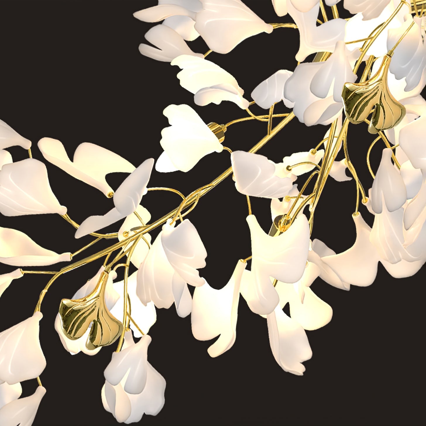 Gingko Cascade Branch Chandelier