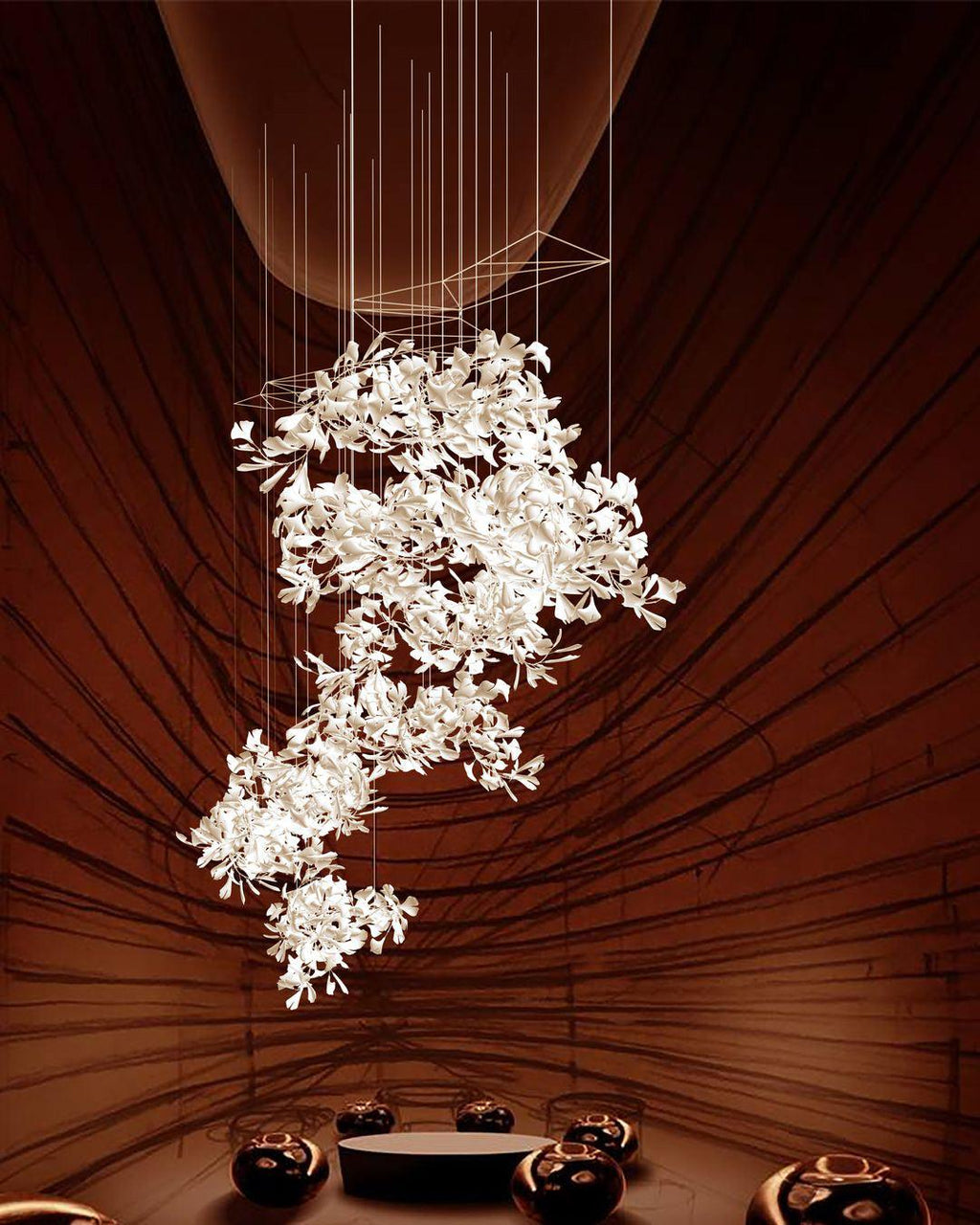 Gingko Vortex Chandelier