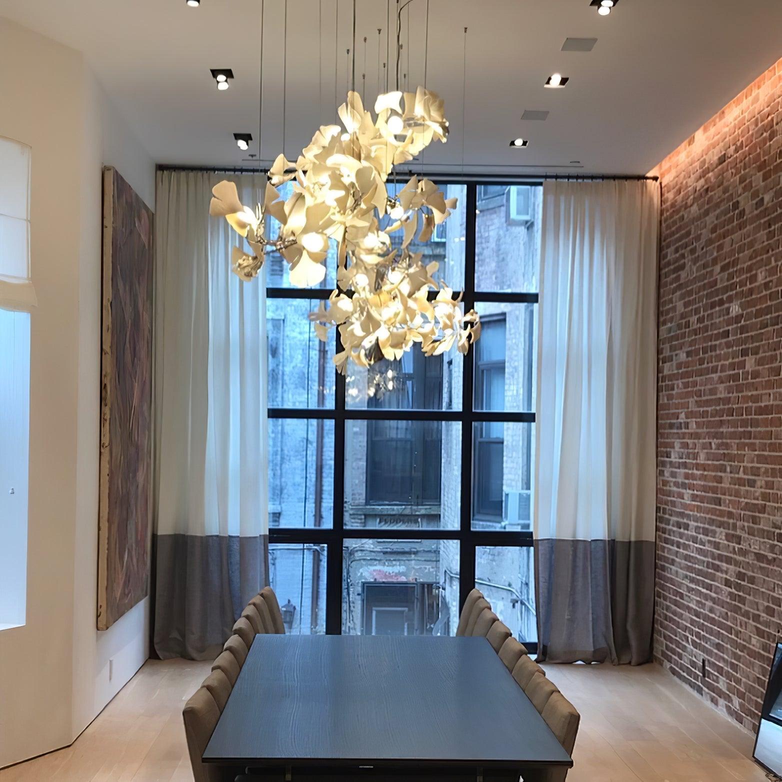 Porcelain Gingko Chandelier