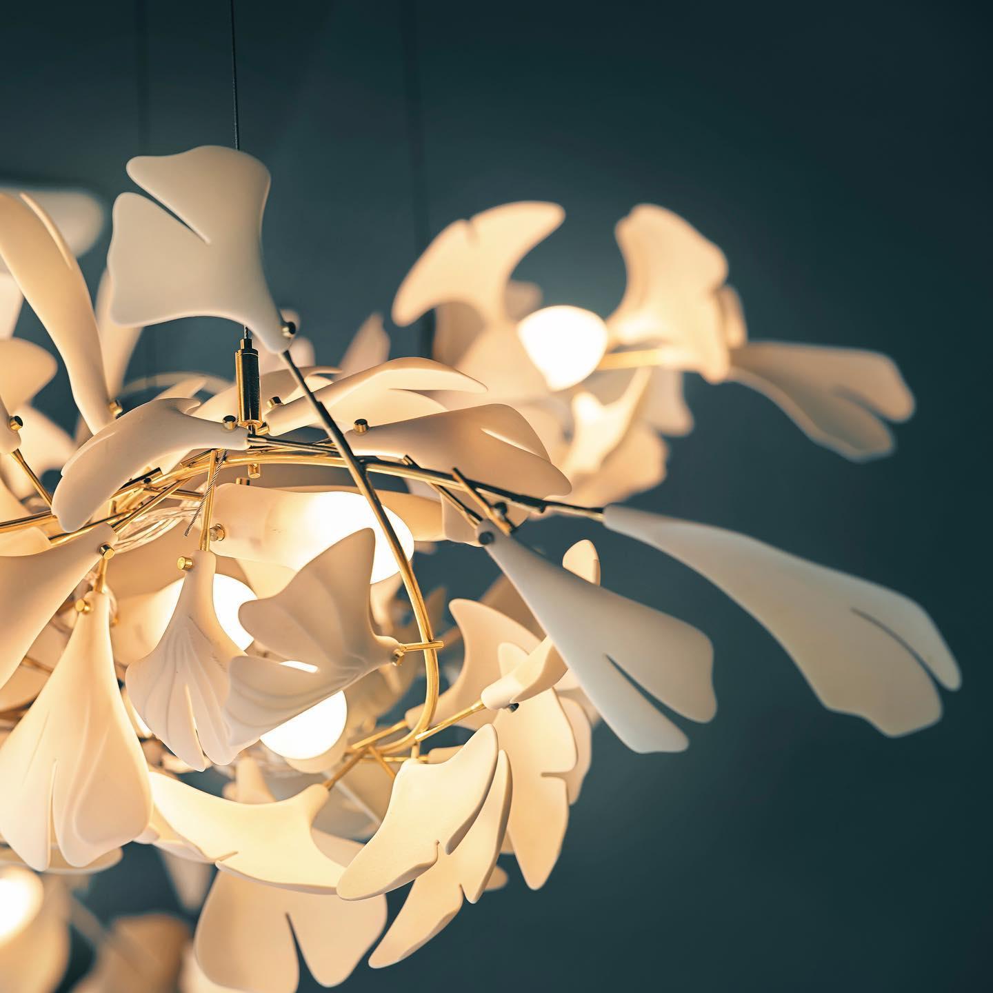 Porcelain Gingko Chandelier