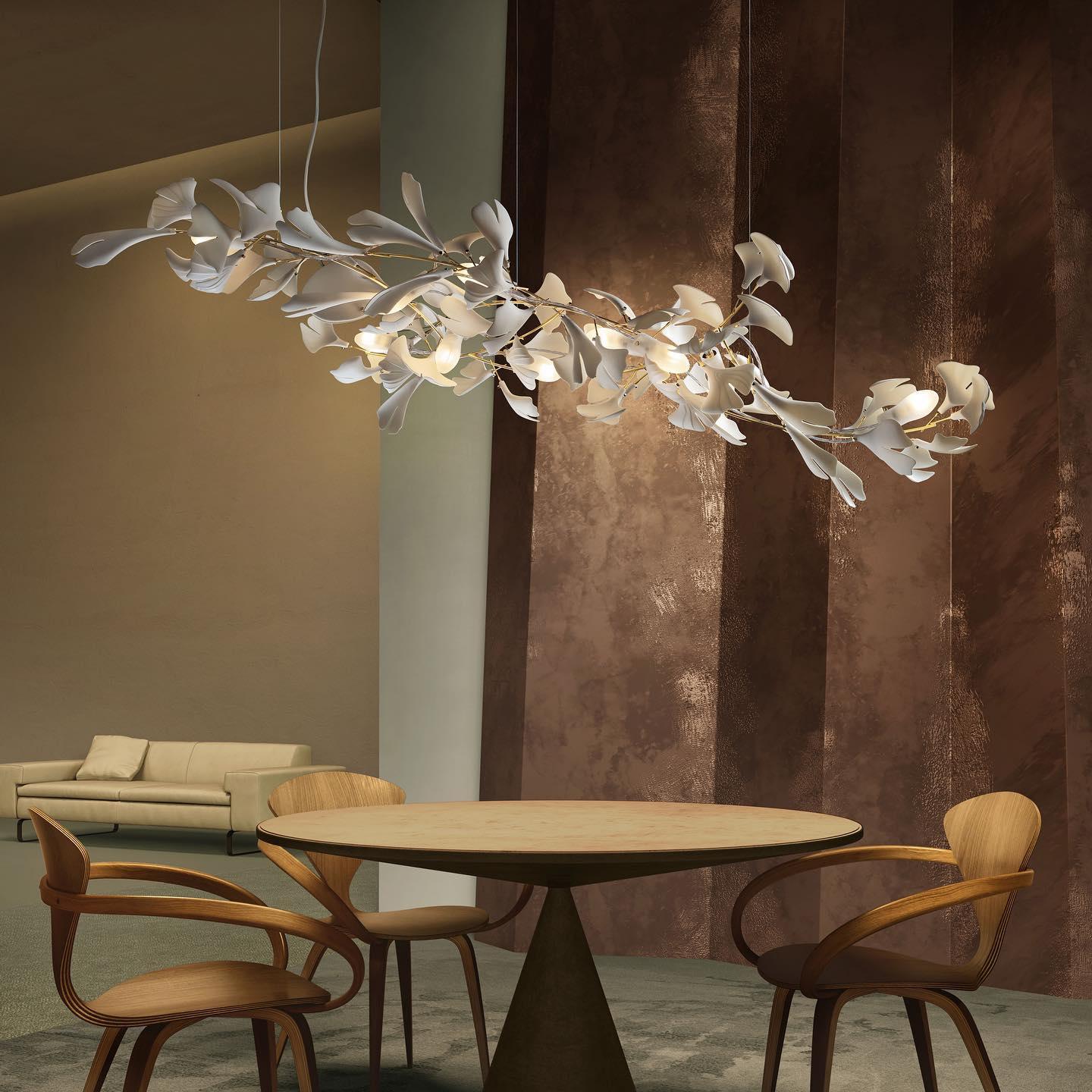 Porcelain Gingko Chandelier