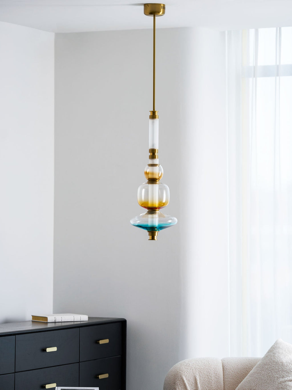 Glass Bead Linear Pendant Light