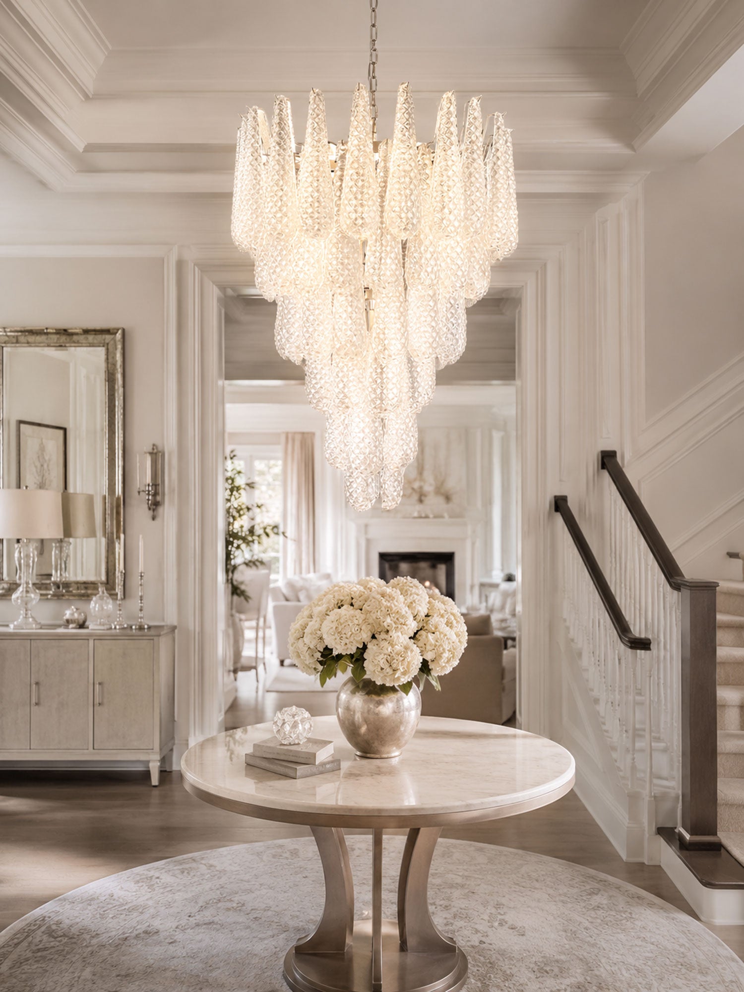 Glass Pinecone Chandelier