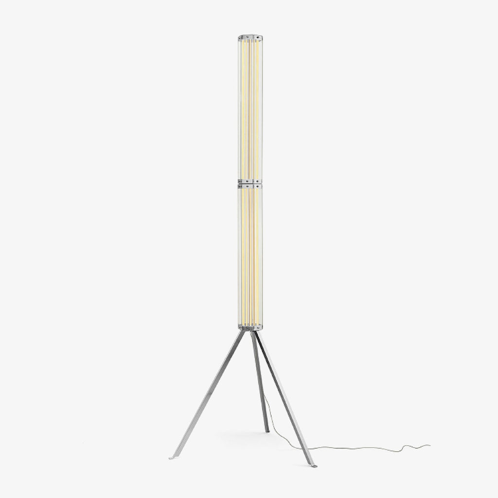 Hexagonal Glass Floor Lamp