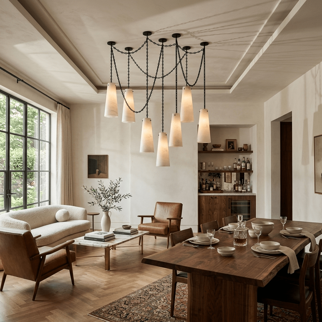 Industrial Cascade Chain Chandelier
