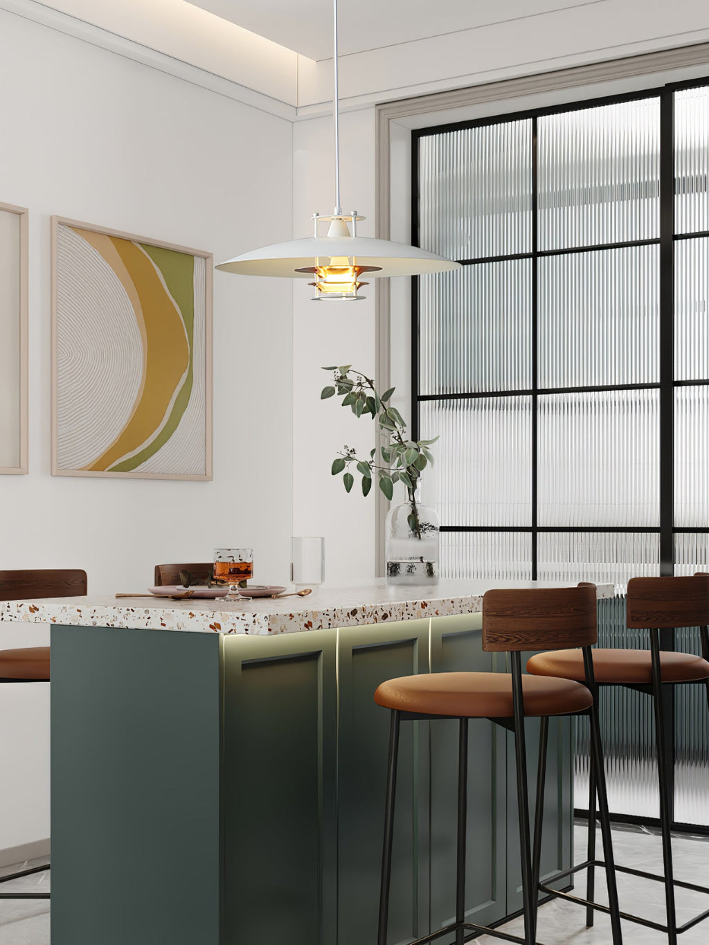 Tiered Disk Pendant Light