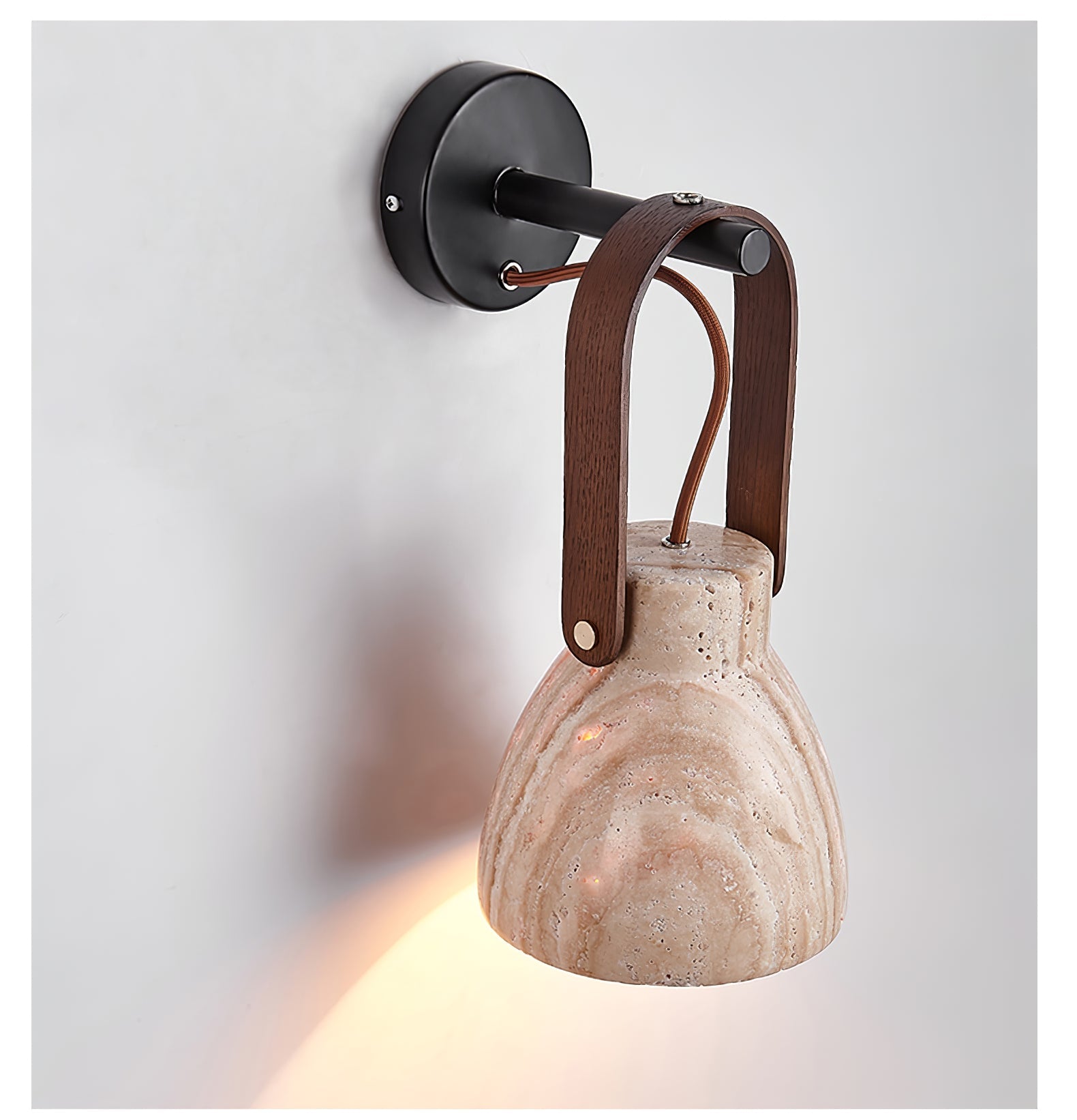 Lanta Arc Stone Sconce