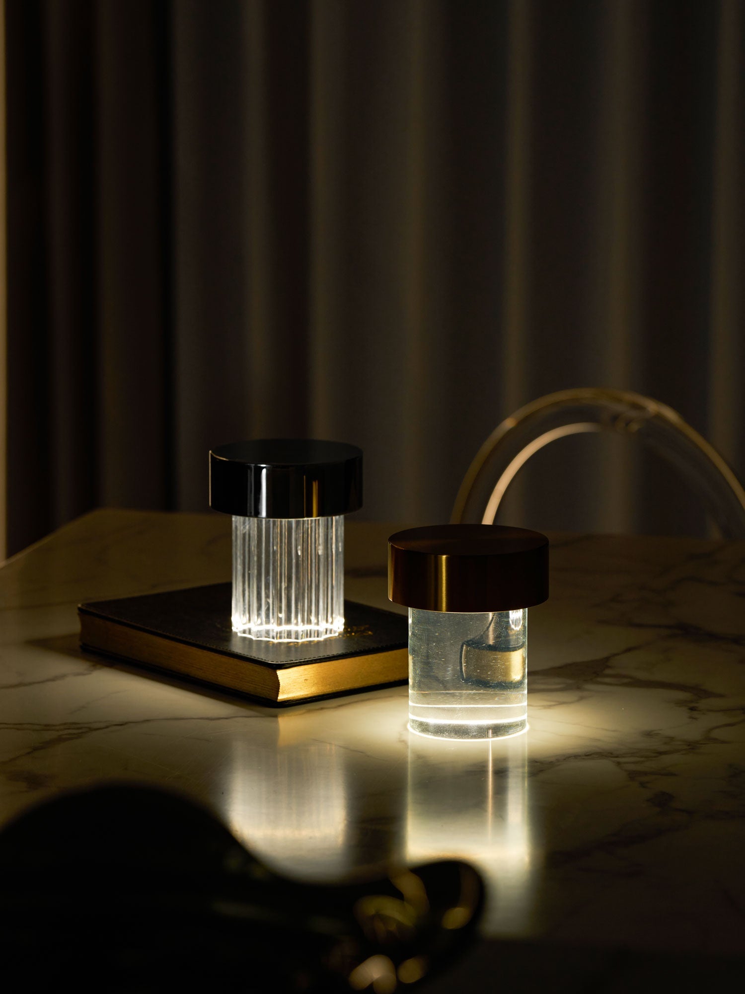 Cordless Crystal Tumbler Lamp