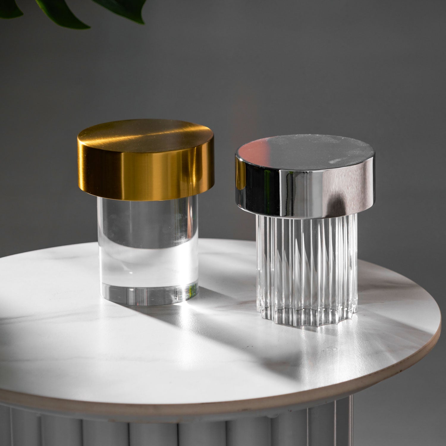 Cordless Crystal Tumbler Lamp