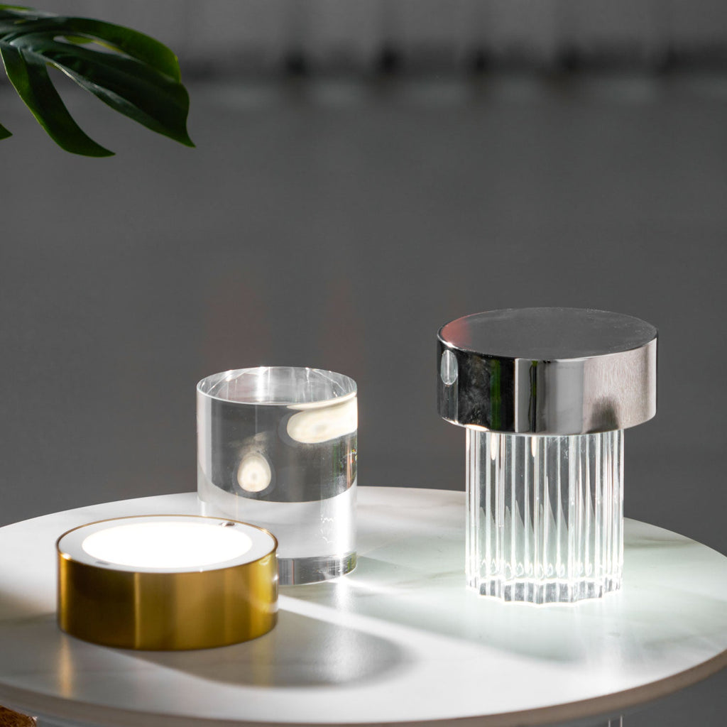 Cordless Crystal Tumbler Lamp