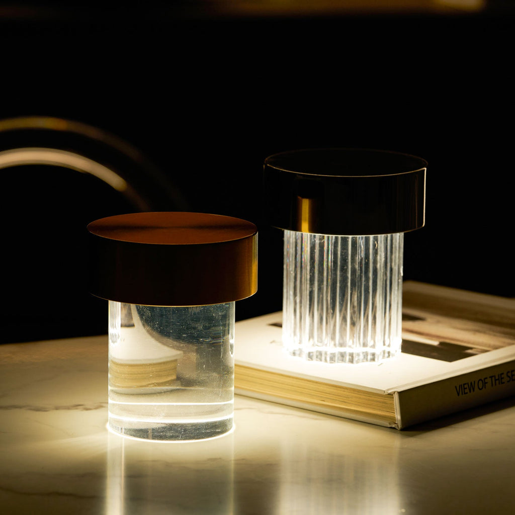 Cordless Crystal Tumbler Lamp