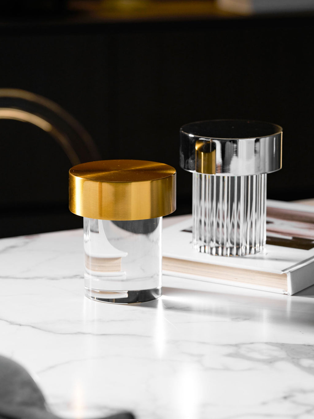 Cordless Crystal Tumbler Lamp