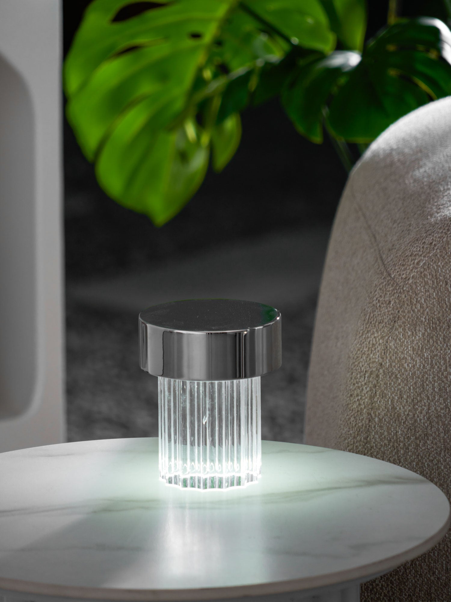 Cordless Crystal Tumbler Lamp