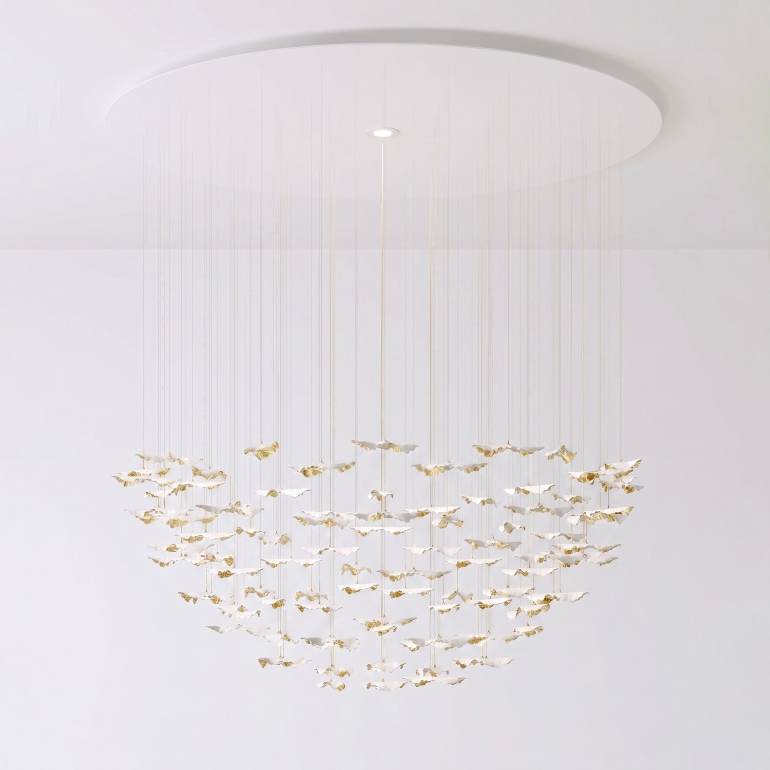 Leaf Twisted Sculptural Customize Chandelier