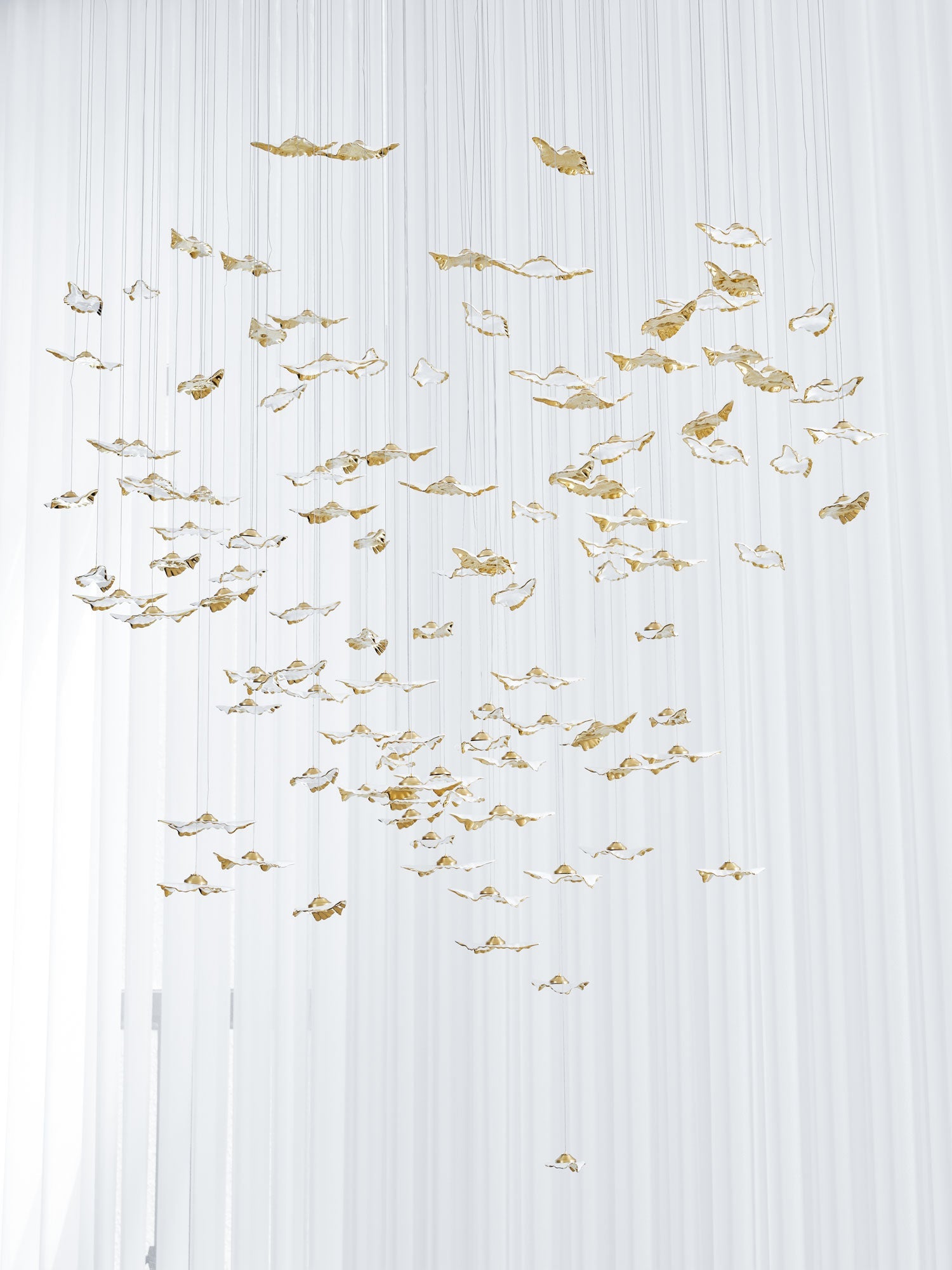 Leaf Twisted Sculptural Customize Chandelier