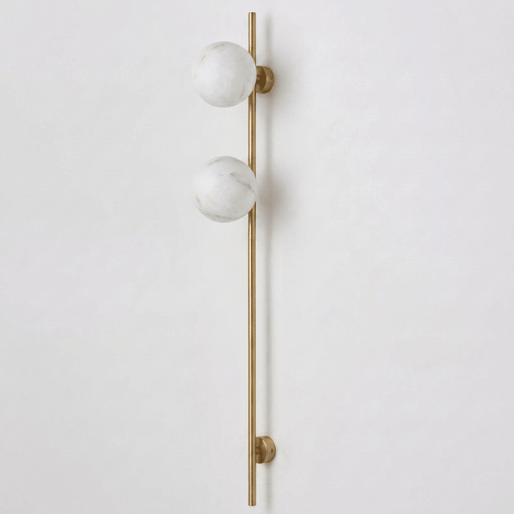 Liora Alabaster Double Globe Wall Sconce