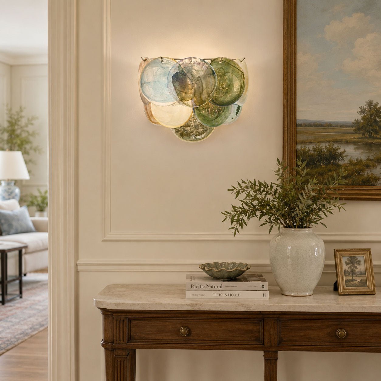 Lunaria Disc Glass Wall Lamp