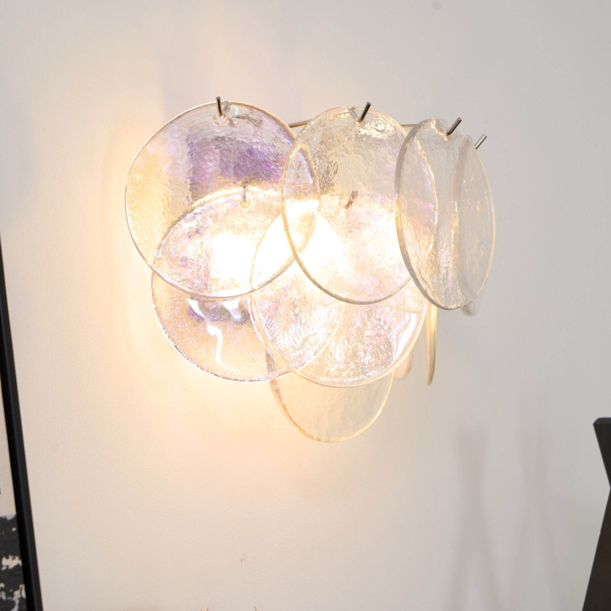 Lunaria Disc Glass Wall Lamp