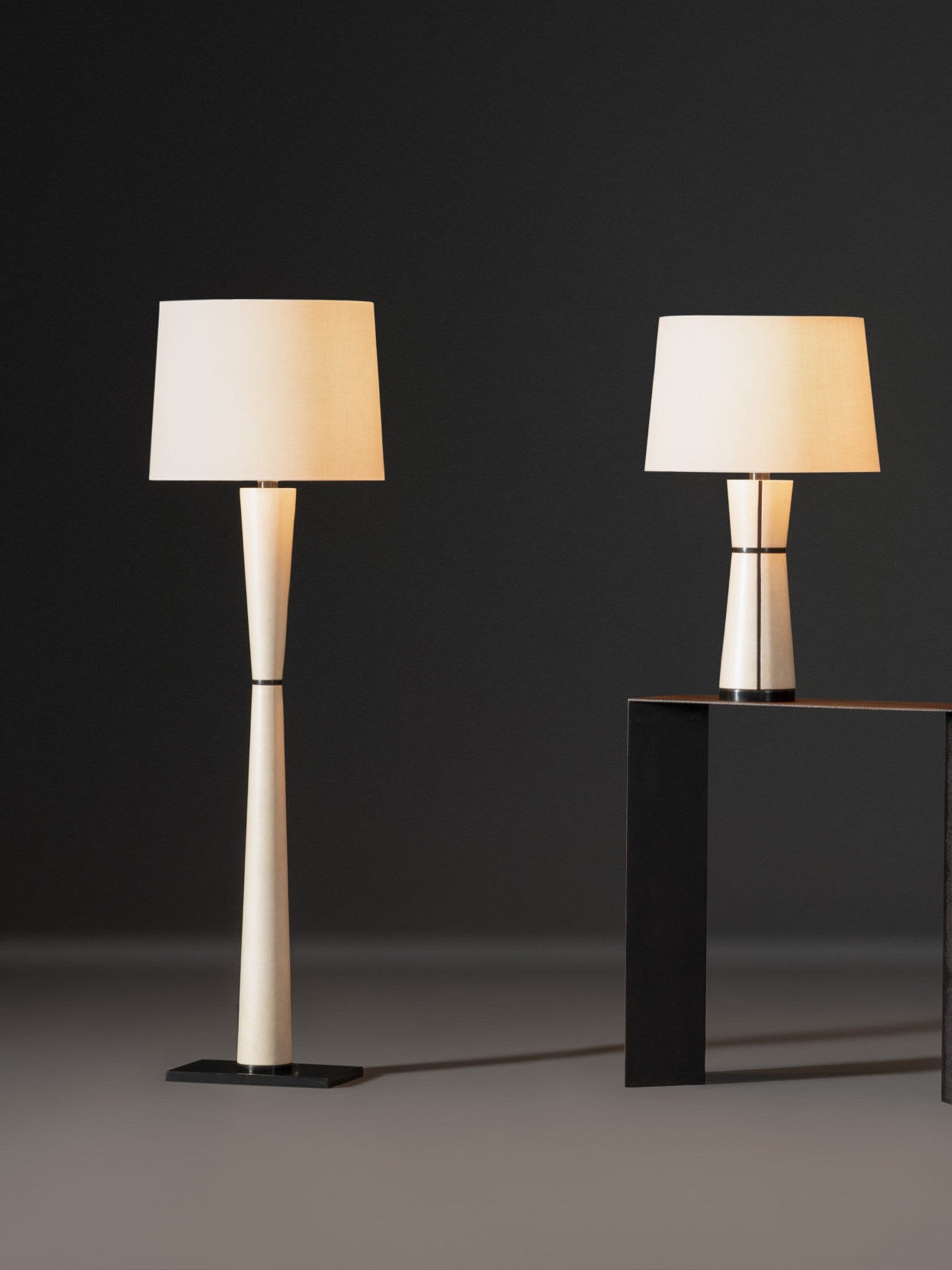 Luxe Leather Floor Lamp