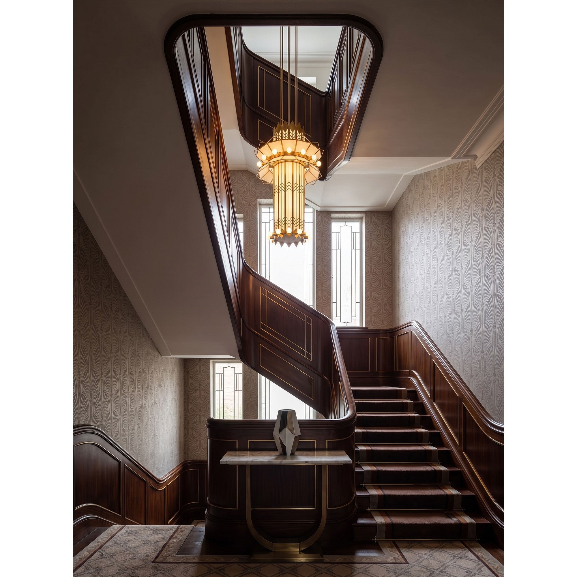 Rayonne Art Deco Pendant Chandelier