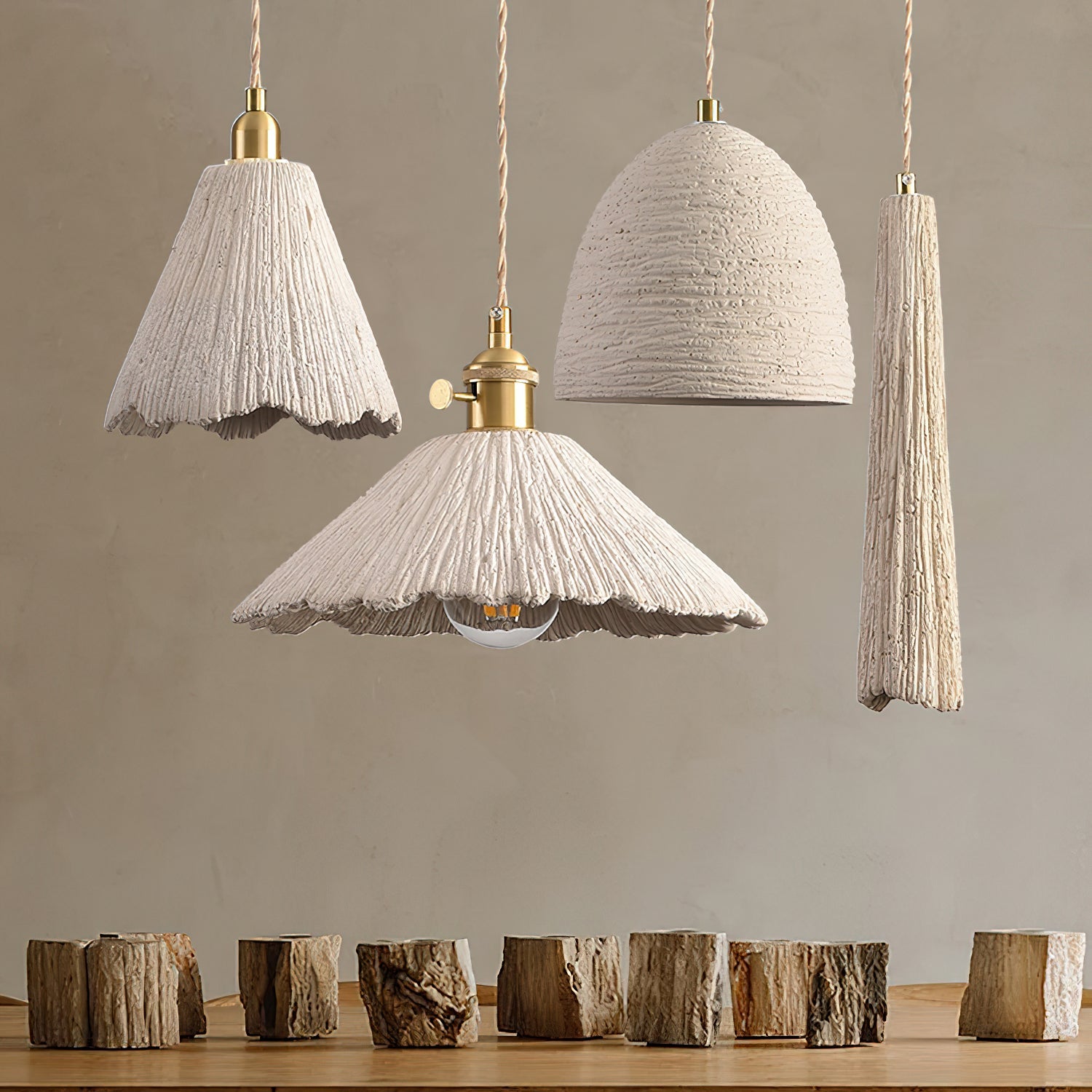 Microcement Swag Pendant Lamp