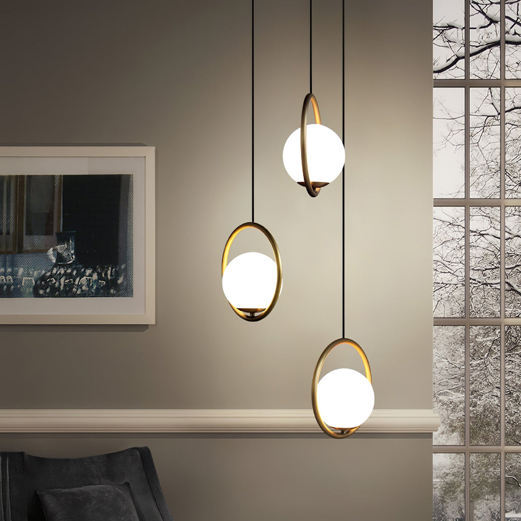 Loop Brass Pendant Light