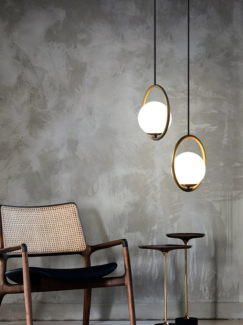 Loop Brass Pendant Light