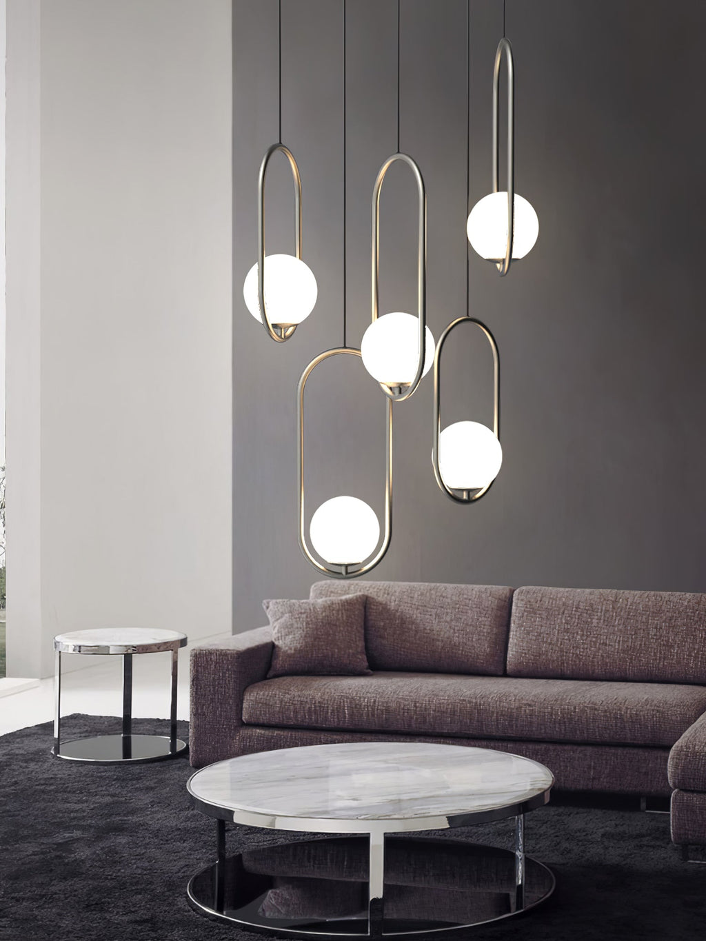 Loop Brass Pendant Light