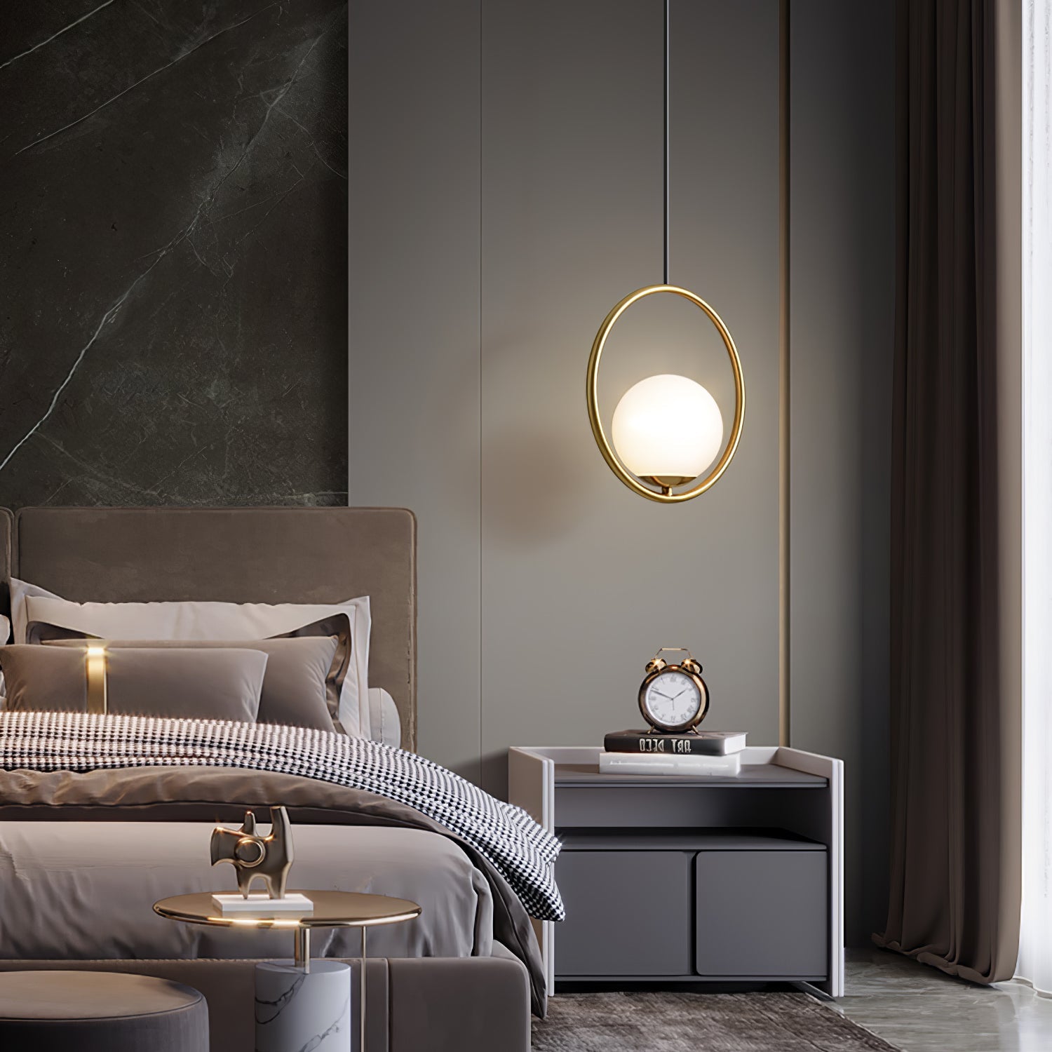 Loop Brass Pendant Light