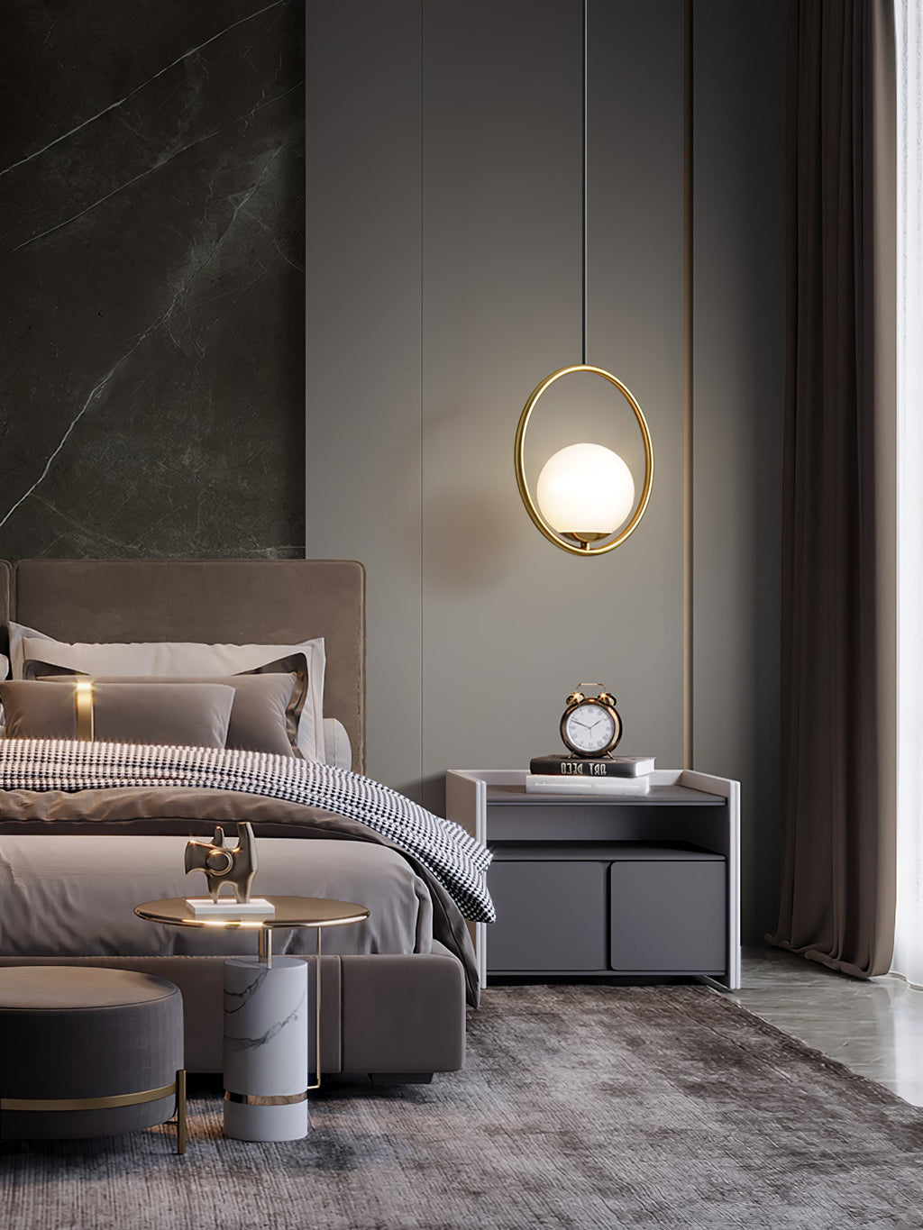 Loop Brass Pendant Light