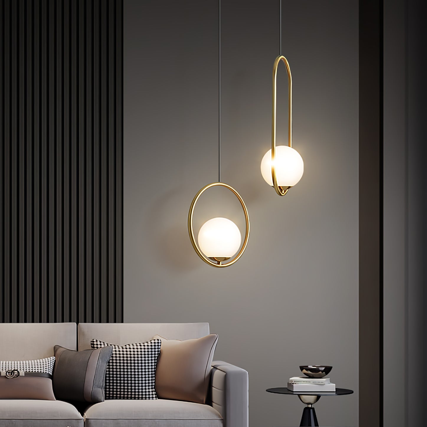 Loop Brass Pendant Light