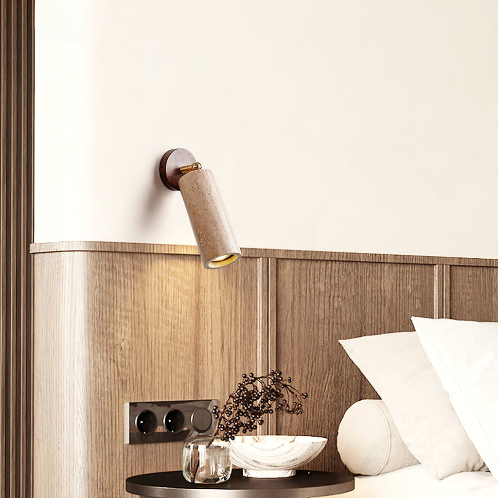 Milo Travertine Wall Spotlight
