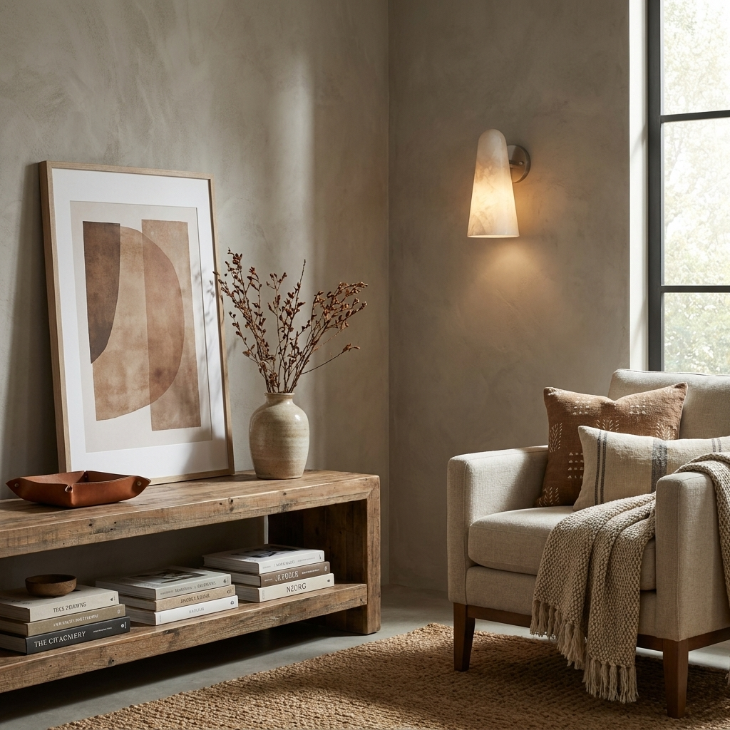 Mira Solo Alabaster Cone Wall Sconce