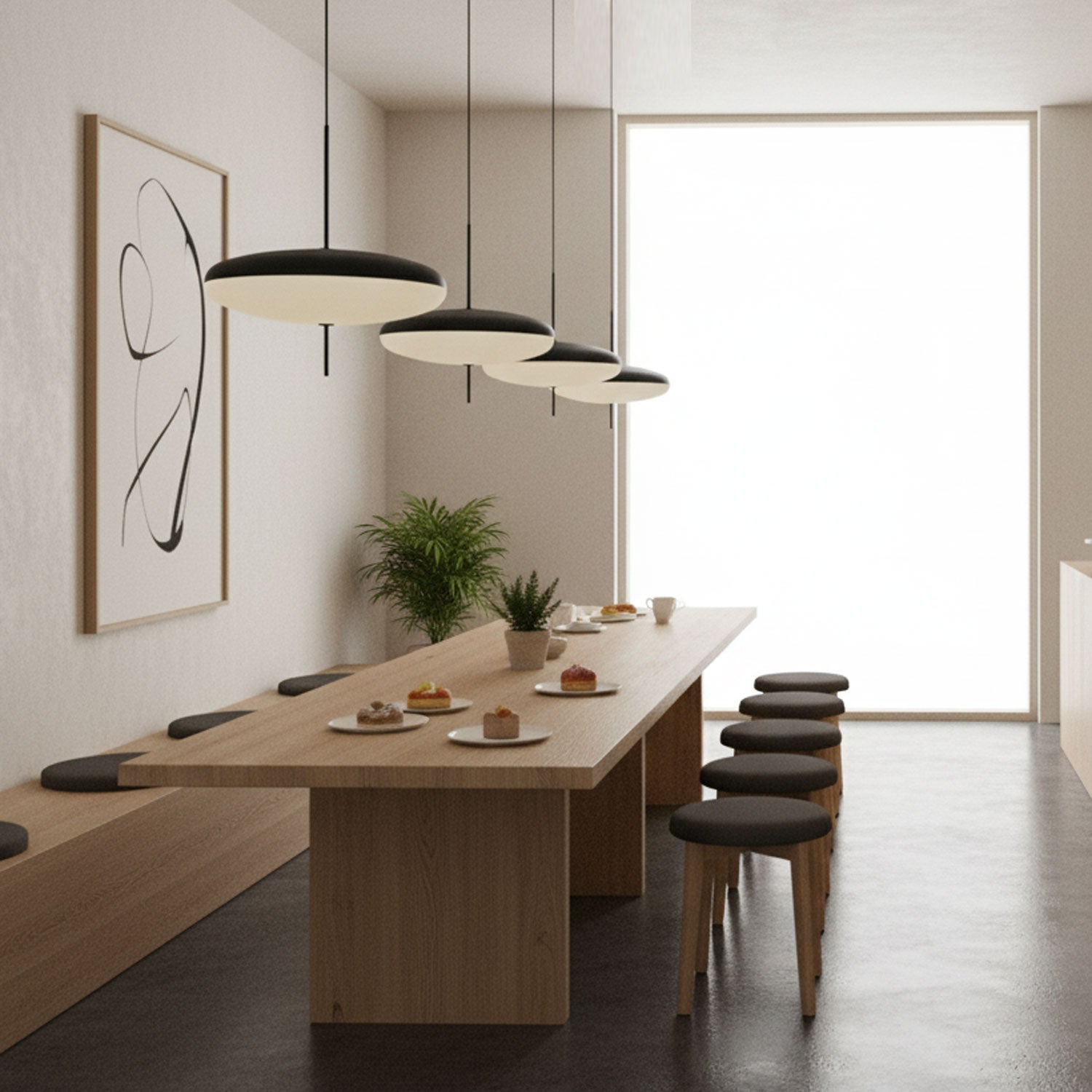 Opal Disc Suspension Lamp