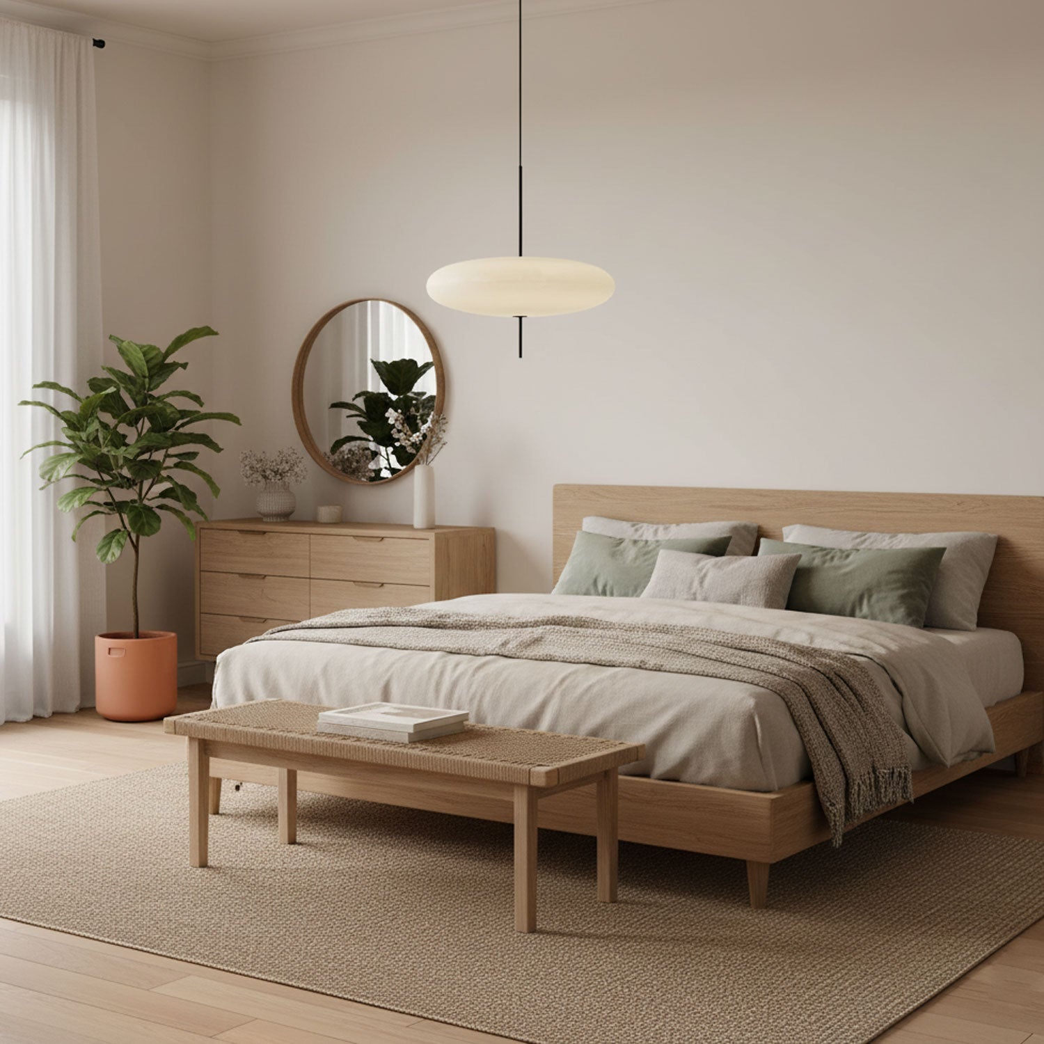 Opal Disc Suspension Lamp