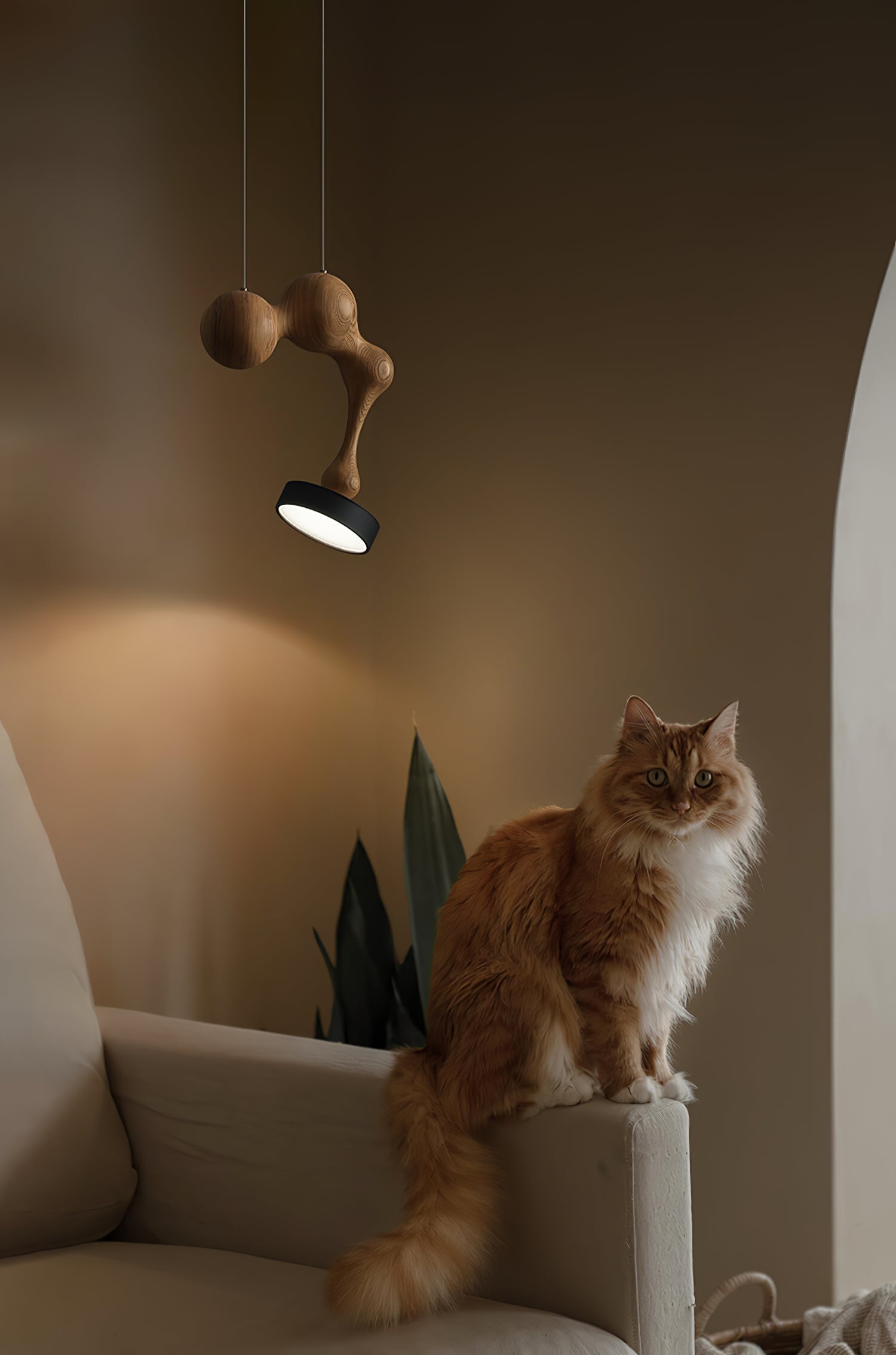 Molecule Wooden Pendant Light