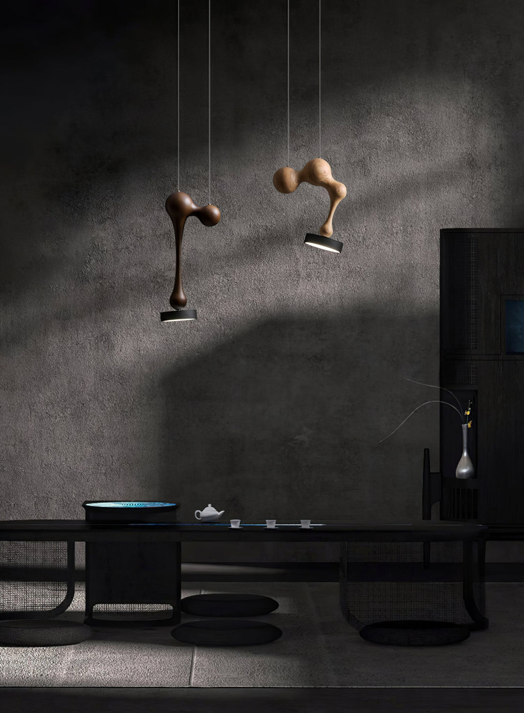 Molecule Wooden Pendant Light