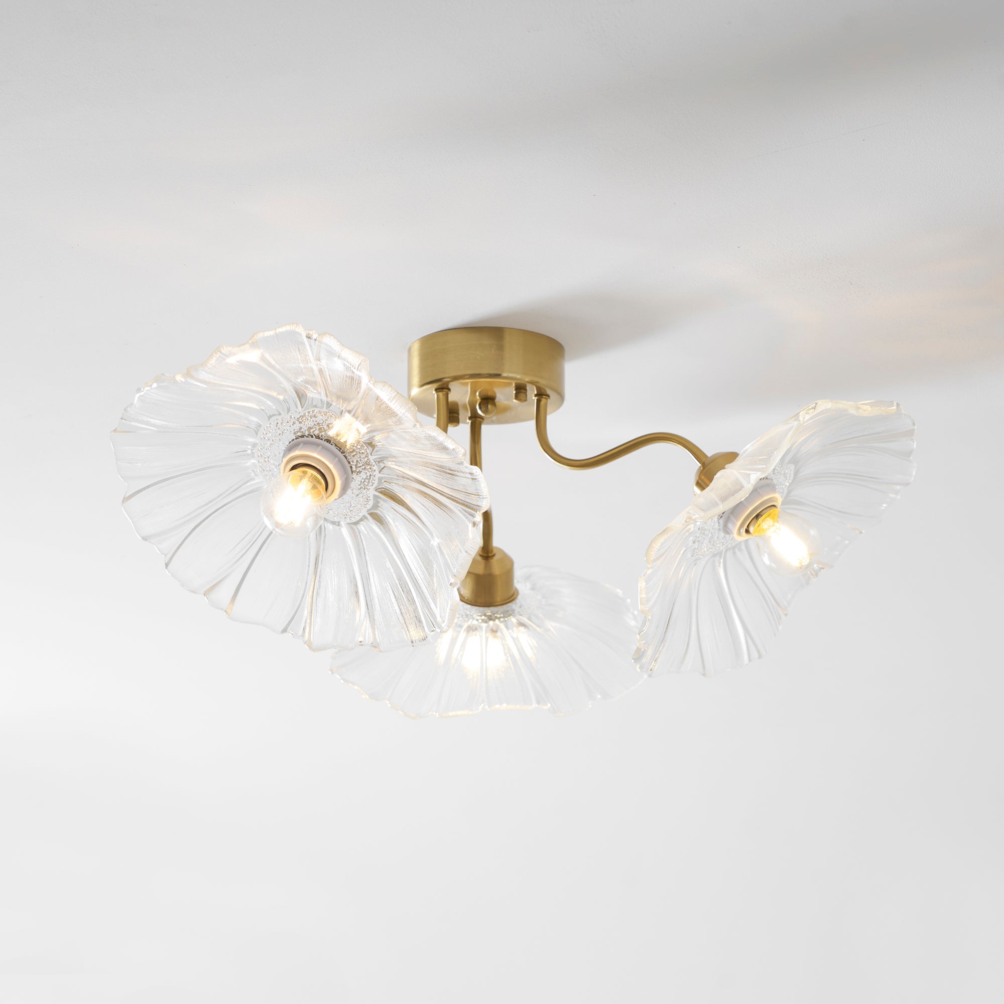 Lotus Leaf Glass Ceiling Lamp