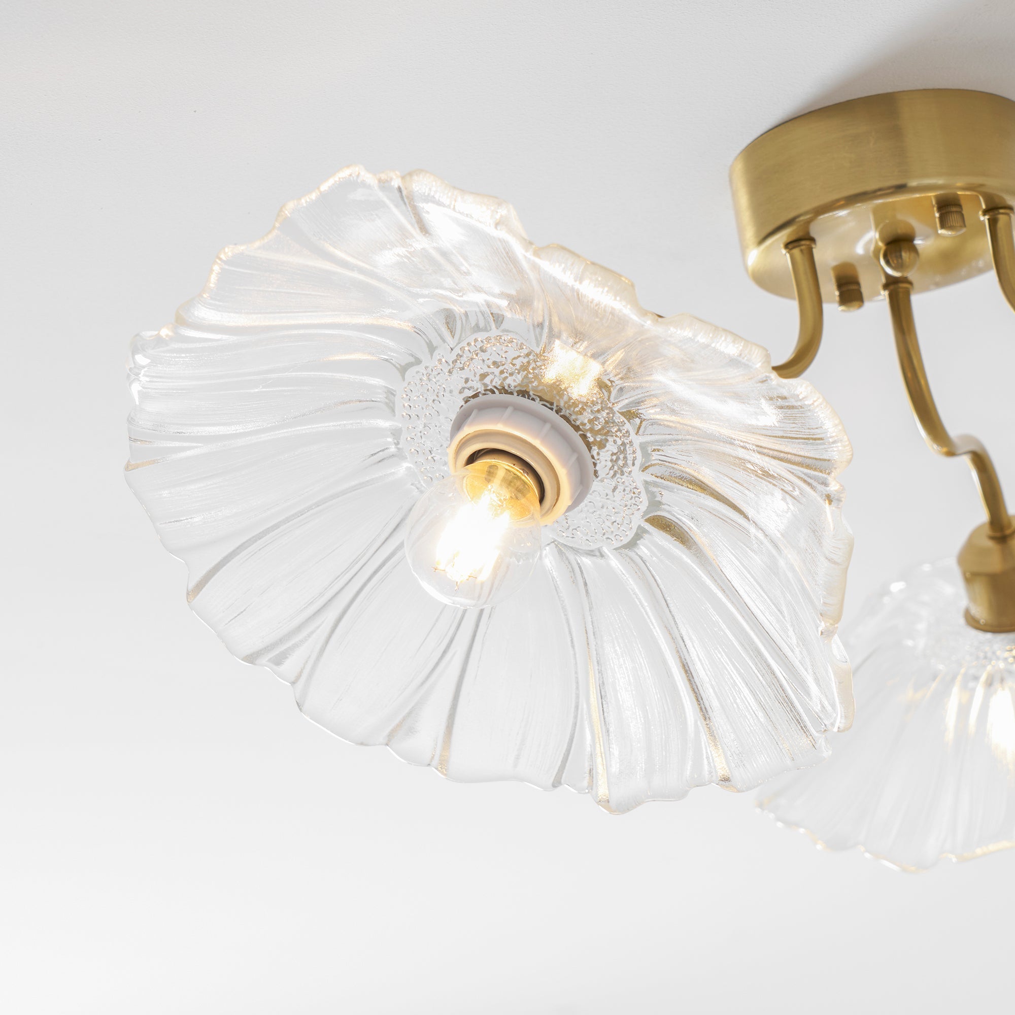 Lotus Leaf Glass Ceiling Lamp