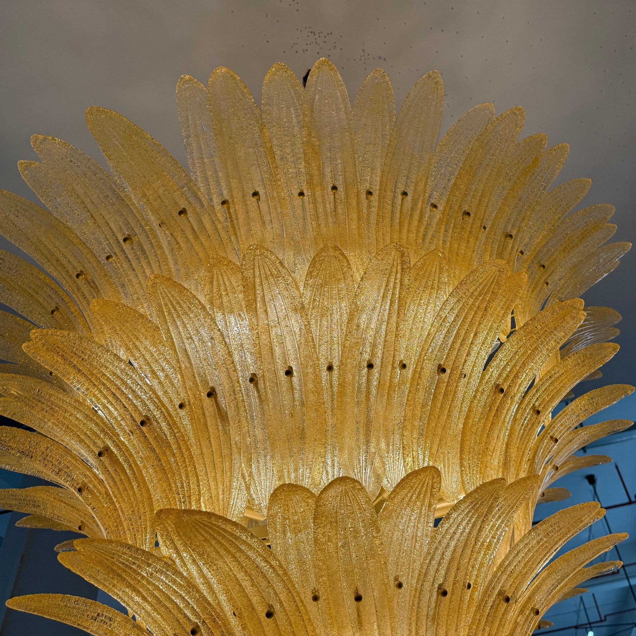 Glass Palmette Chandelier
