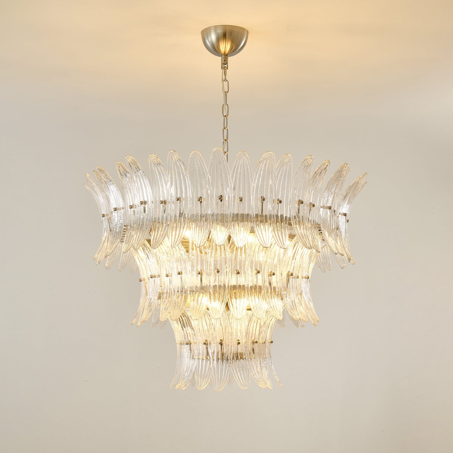Glass Palmette Chandelier