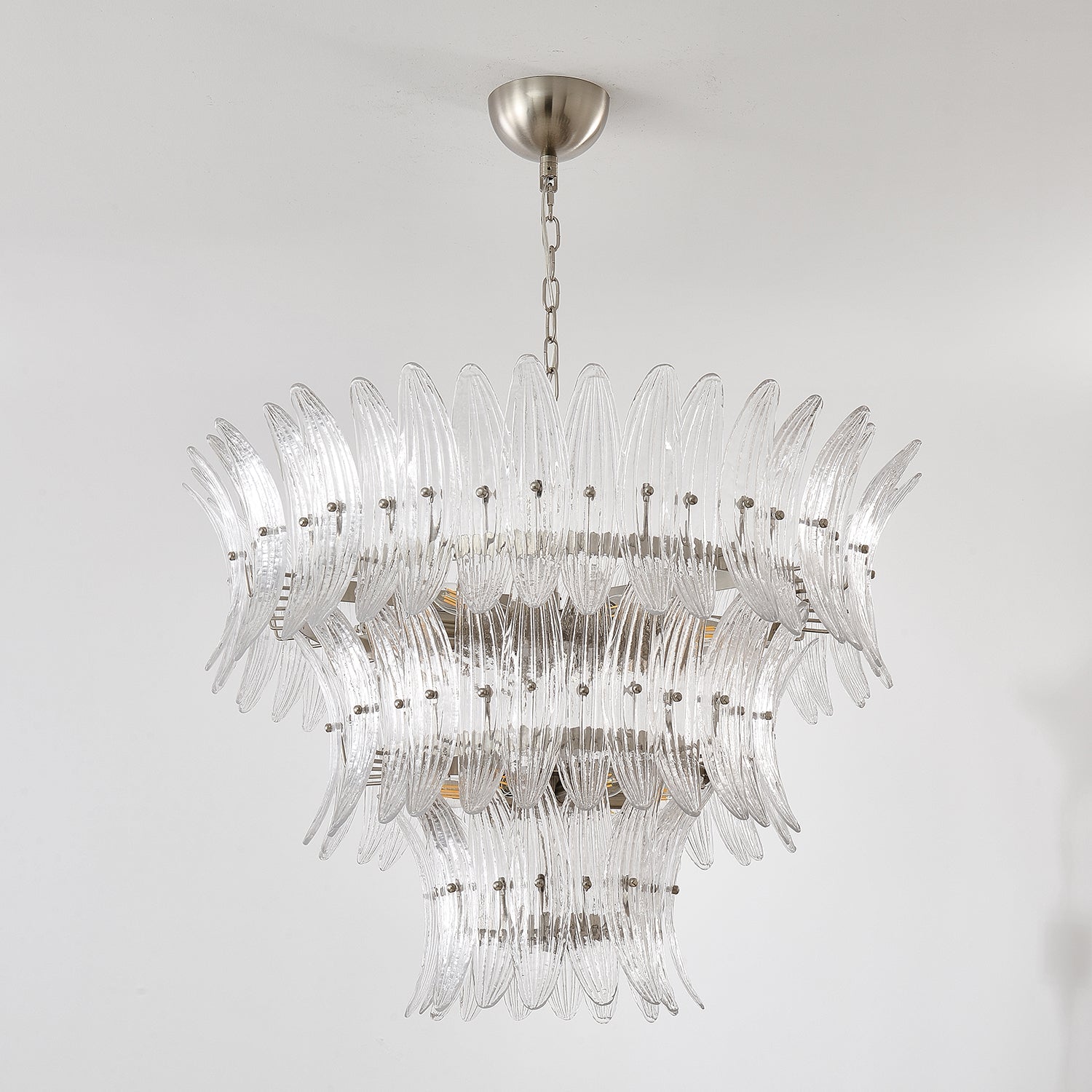 Glass Palmette Chandelier