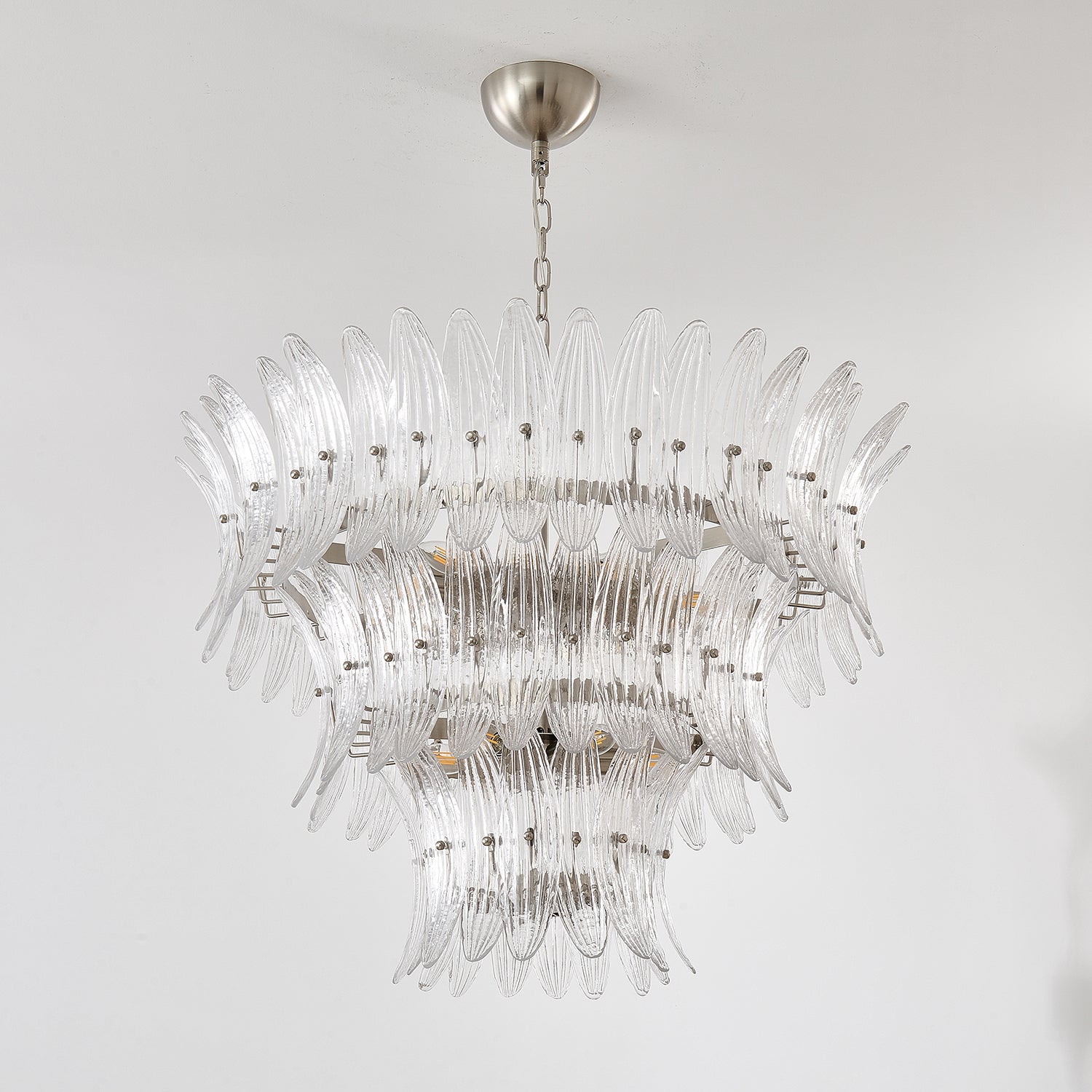 Glass Palmette Chandelier