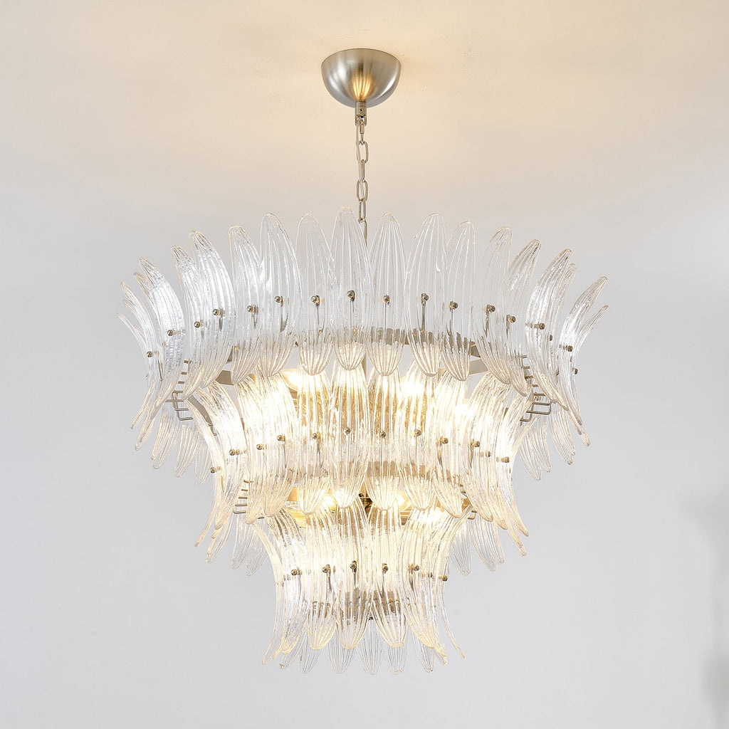 Glass Palmette Chandelier