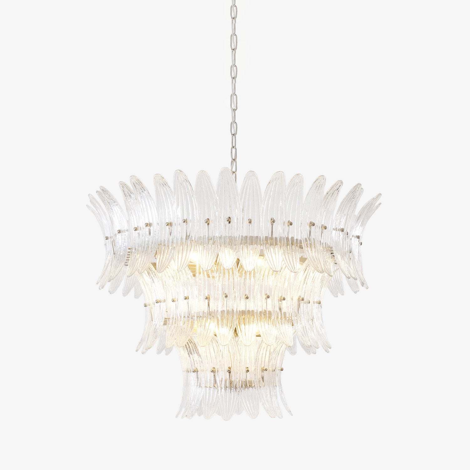 Glass Palmette Chandelier
