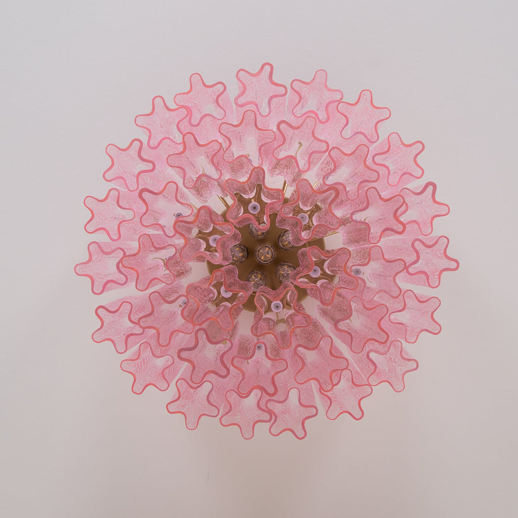 Tubes Pink Glass Ceiling Light