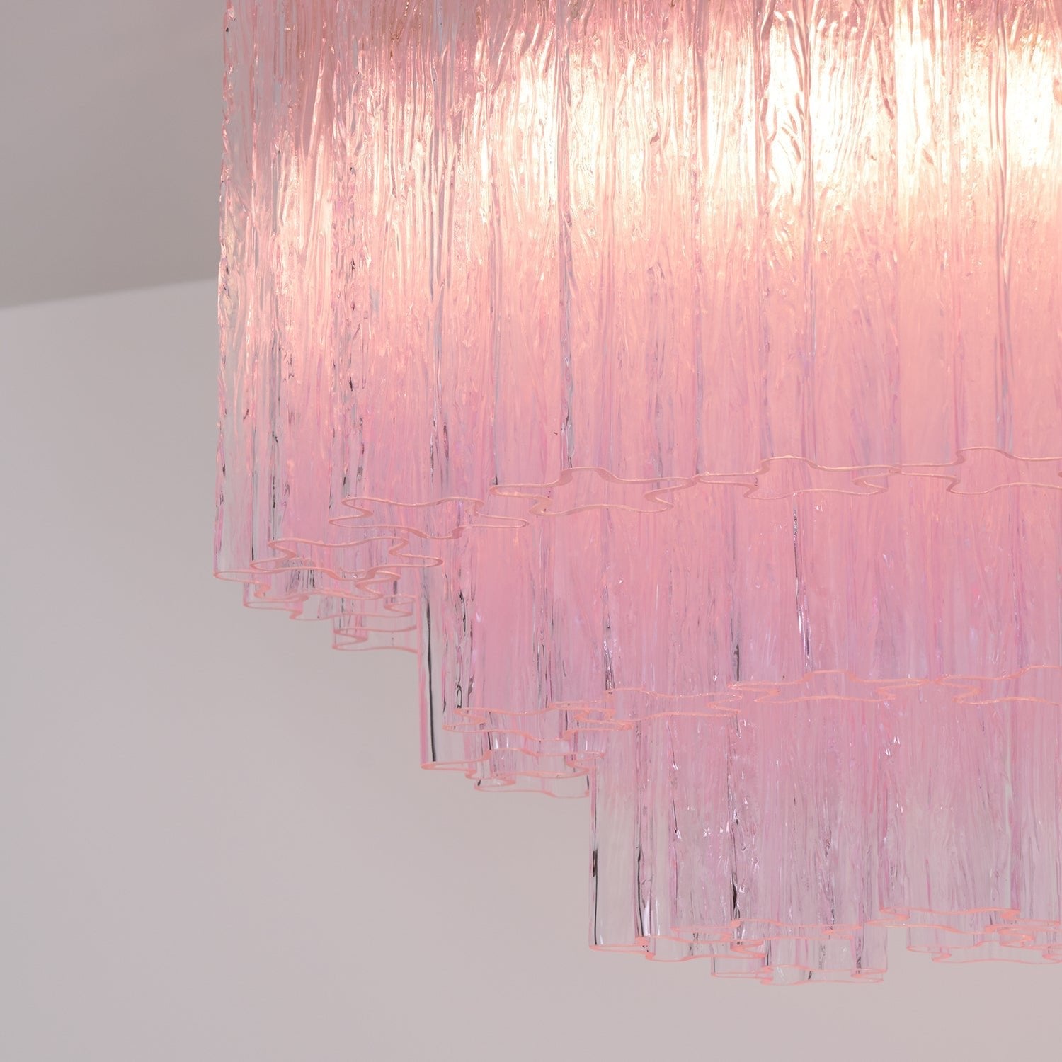 Tubes Pink Glass Ceiling Light