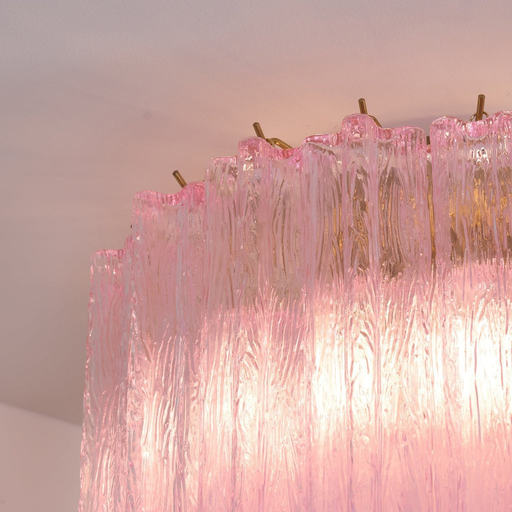 Tubes Pink Glass Ceiling Light