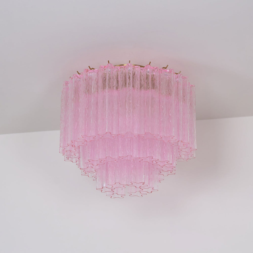 Tubes Pink Glass Ceiling Light